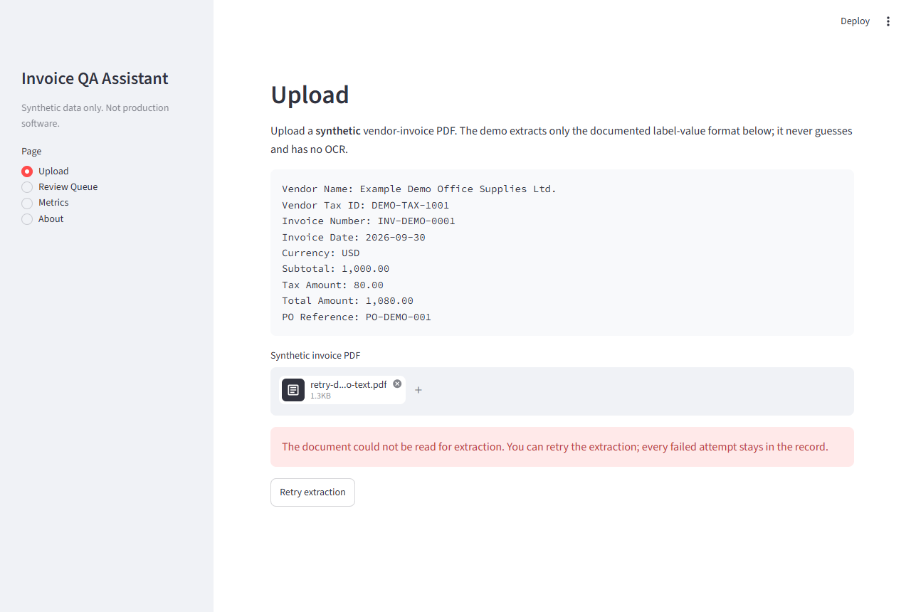 Unreadable PDF offers an explicit retry